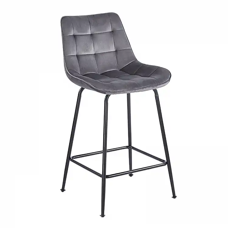 ERMINA GREY VELVET ΥΦΑΣΜΑ 64εκ. ΣΚΑΜΠΟ ΜΕΤΑΛΛΙΚΟ 49X50X64-94εκ.