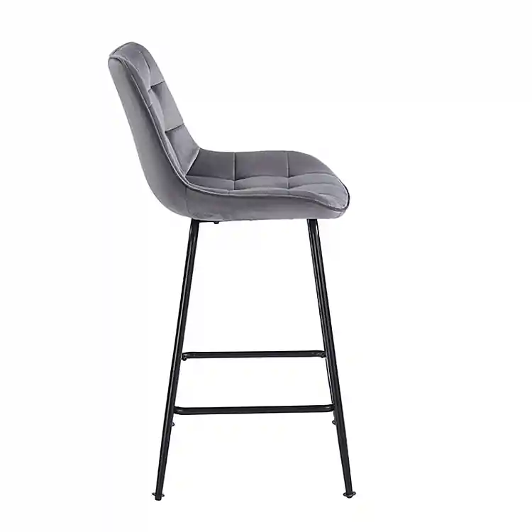ERMINA GREY VELVET ΥΦΑΣΜΑ 64εκ. ΣΚΑΜΠΟ ΜΕΤΑΛΛΙΚΟ 49X50X64-94εκ.