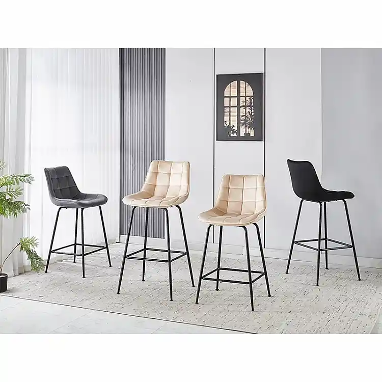 ERMINA BLACK VELVET ΥΦΑΣΜΑ 64εκ. ΣΚΑΜΠΟ ΜΕΤΑΛΛΙΚΟ 49X50X64-94εκ.