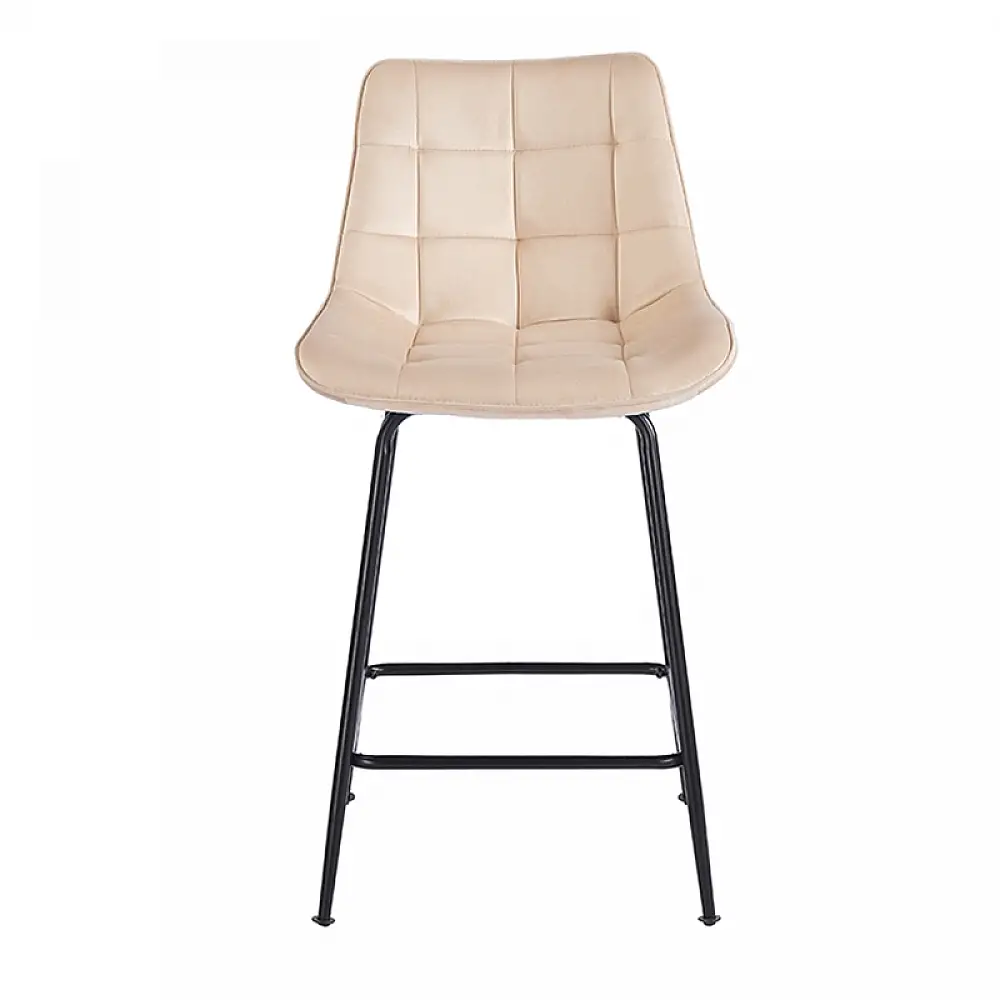 ERMINA BEIGE VELVET ΥΦΑΣΜΑ 64εκ. ΣΚΑΜΠΟ ΜΕΤΑΛΛΙΚΟ 49X50X64-94εκ.