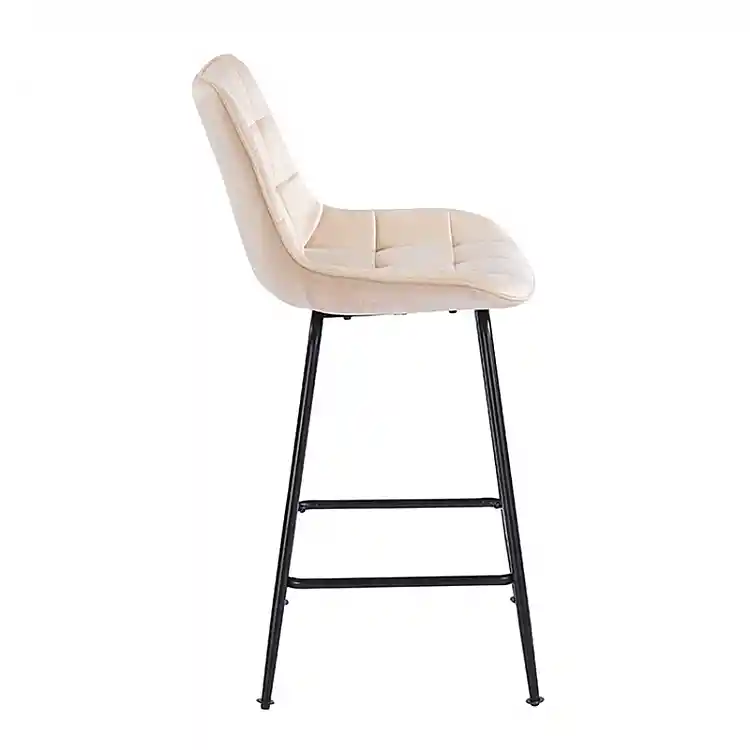 ERMINA BEIGE VELVET ΥΦΑΣΜΑ 64εκ. ΣΚΑΜΠΟ ΜΕΤΑΛΛΙΚΟ 49X50X64-94εκ.