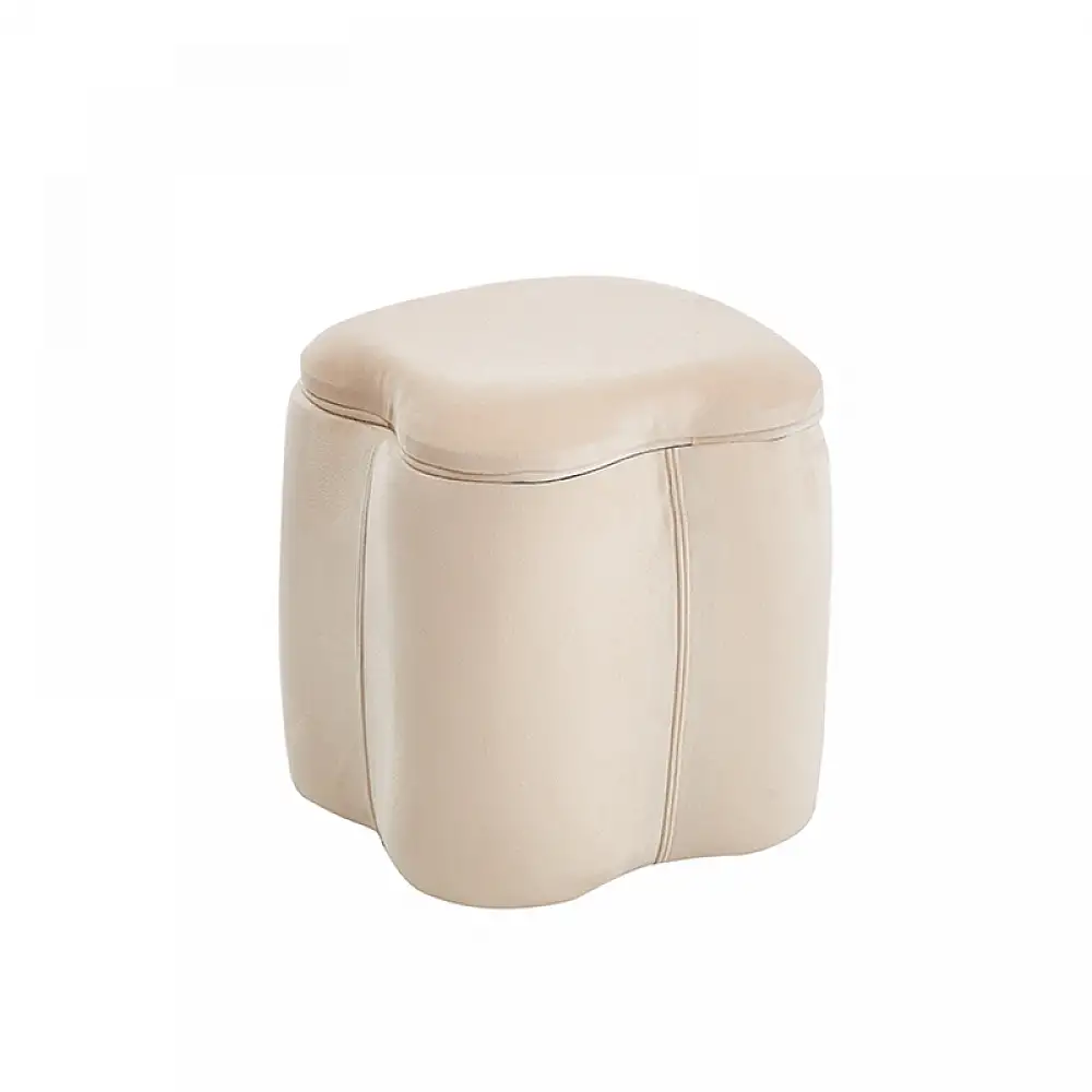 FIONA ΣΚΑΜΠΟ VELVET BEIGE ΜΕ ΑΠΟΘ. ΧΩΡΟ 30X30X34εκ.