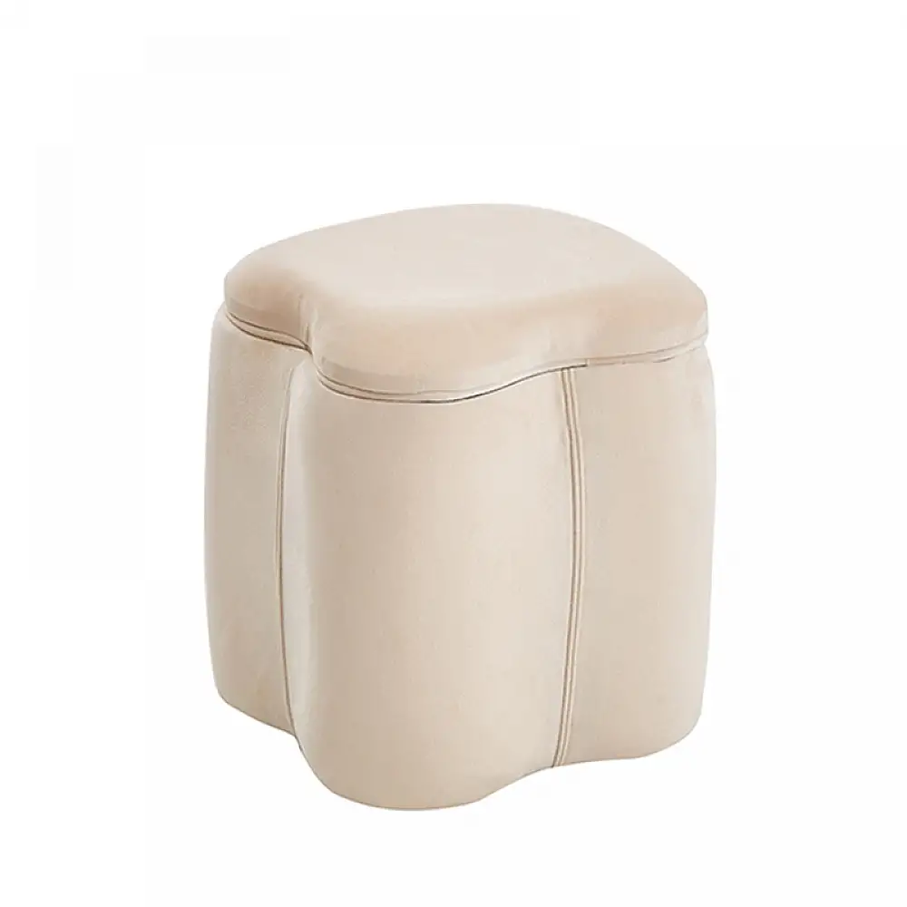 FIONA ΣΚΑΜΠΟ VELVET BEIGE ΜΕ ΑΠΟΘ. ΧΩΡΟ 30X30X34εκ.