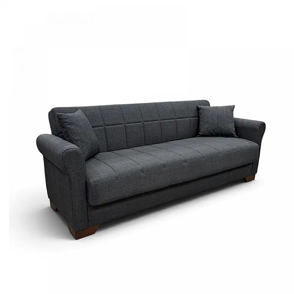 VAVEL DARK GREY ΥΦΑΣΜΑ 3ΘΕΣΙΟΣ ΚΑΝΑΠΕΣ/ΚΡΕΒΑΤΙ ΜΕ ΑΠΟΘ.ΧΩΡΟ 216X85X80εκ.