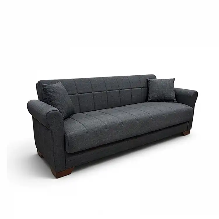 VAVEL DARK GREY ΥΦΑΣΜΑ 3ΘΕΣΙΟΣ ΚΑΝΑΠΕΣ/ΚΡΕΒΑΤΙ ΜΕ ΑΠΟΘ.ΧΩΡΟ 216X85X80εκ.