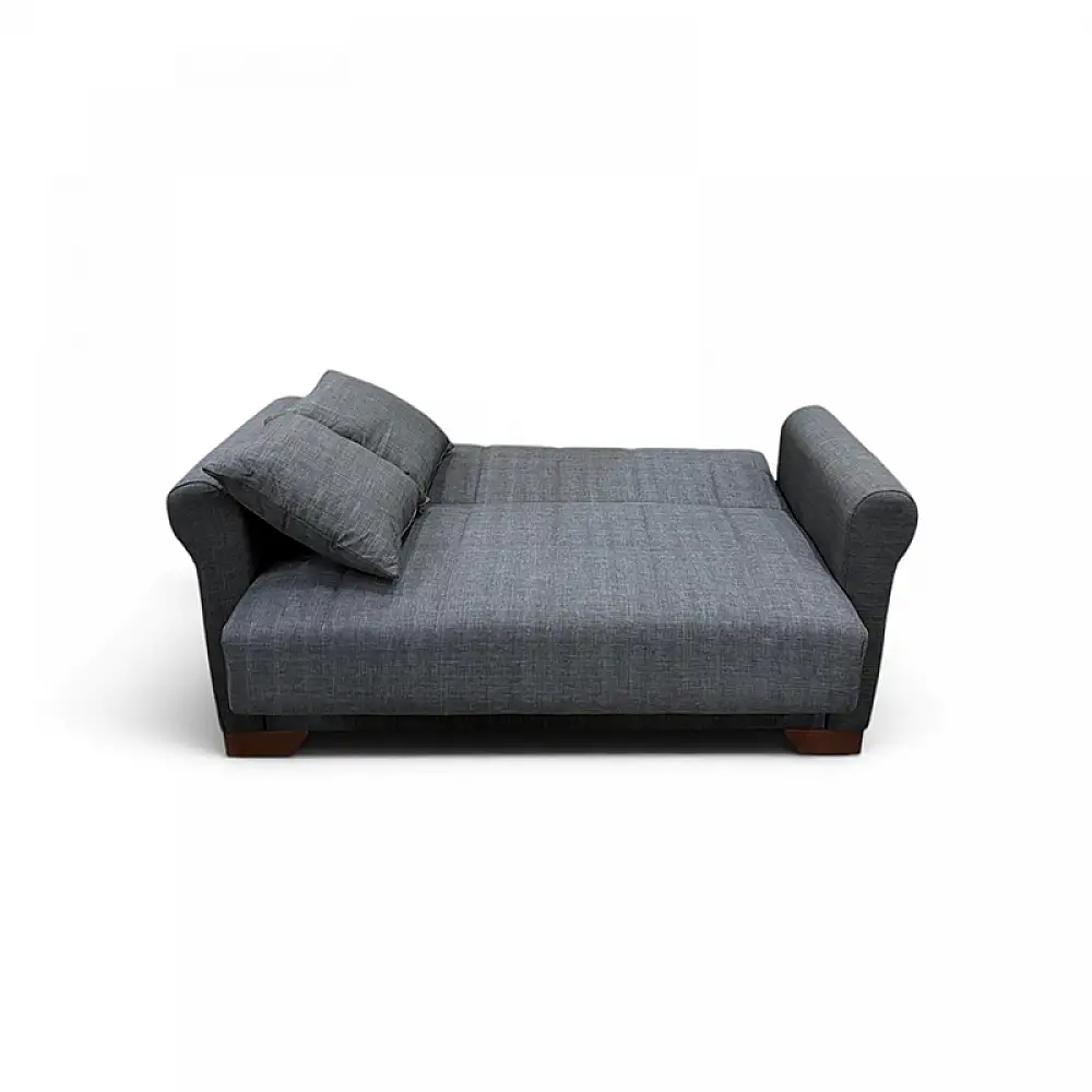 VAVEL DARK GREY ΥΦΑΣΜΑ 2ΘΕΣΙΟΣ ΚΑΝΑΠΕΣ/ΚΡΕΒΑΤΙ ΜΕ ΑΠΟΘ.ΧΩΡΟ 156Χ85Χ80εκ.