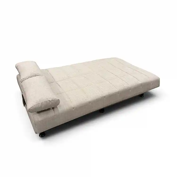 NELY LIGHT BROWN ΥΦΑΣΜΑ 3ΘΕΣΙΟΣ ΚΑΝΑΠΕΣ/ΚΡΕΒΑΤΙ ΜΕ ΑΠΟΘ.ΧΩΡΟ 190X88X82εκ.