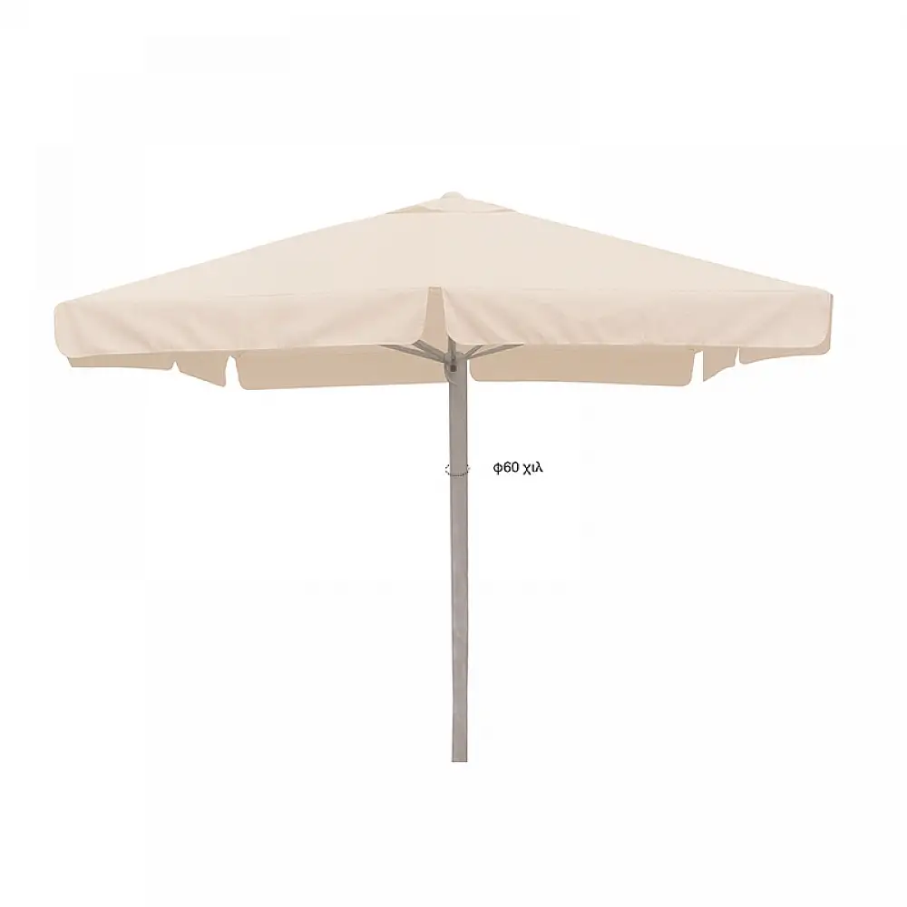 ΟΜΠΡΕΛΑ 4X4X3,88m ΤΗΛΕΣΚΟΠΙΚΗ OFF WHITE ALUM. 8ΑΚΤ.17X27X1.2mm ΙΣΤΟΣ 1Φ.60Χ1.6mm
