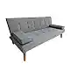 MERYL LIGHT GREY ΥΦΑΣΜΑ ΚΑΝΑΠΕΣ ΚΡΕΒΑΤΙ 170X81X74εκ.