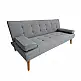 MERYL LIGHT GREY ΥΦΑΣΜΑ ΚΑΝΑΠΕΣ ΚΡΕΒΑΤΙ 170X81X74εκ.