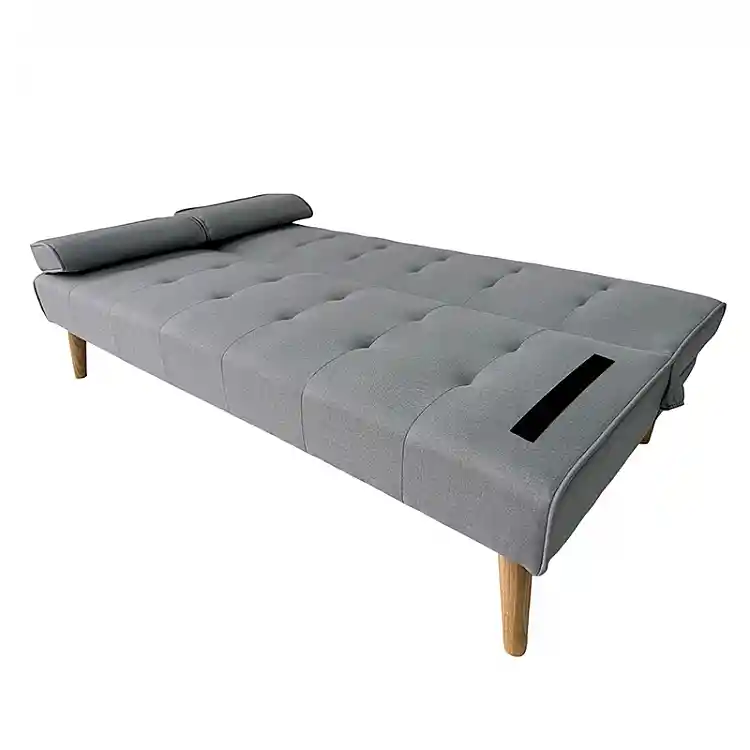 MERYL LIGHT GREY ΥΦΑΣΜΑ ΚΑΝΑΠΕΣ ΚΡΕΒΑΤΙ 170X81X74εκ.
