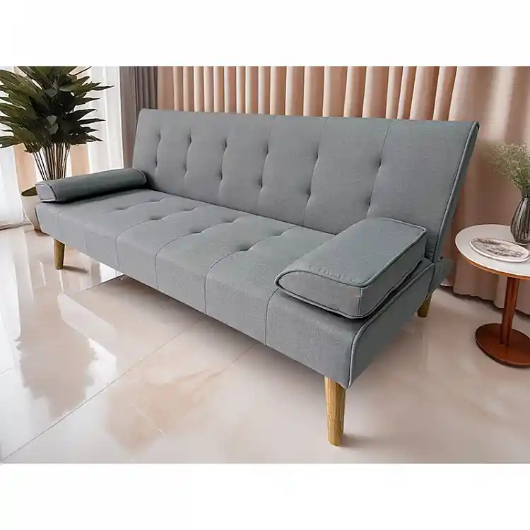 MERYL LIGHT GREY ΥΦΑΣΜΑ ΚΑΝΑΠΕΣ ΚΡΕΒΑΤΙ 170X81X74εκ.