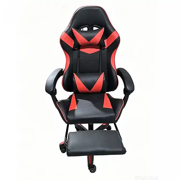 A9937 ΜΑΥΡΟ/ΚΟΚΚΙΝΟ PVC ΠΟΛΥΘΡΟΝΑ GAMING/ΜΕ ΥΠΟΠΟΔΙΟ 64X59X43-112/53-125εκ.