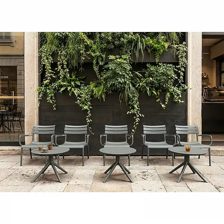 SKY DARK GREY MINI Φ60X45εκ. ΤΡΑΠΕΖΙ ΠΟΛ/ΝΙΟΥ