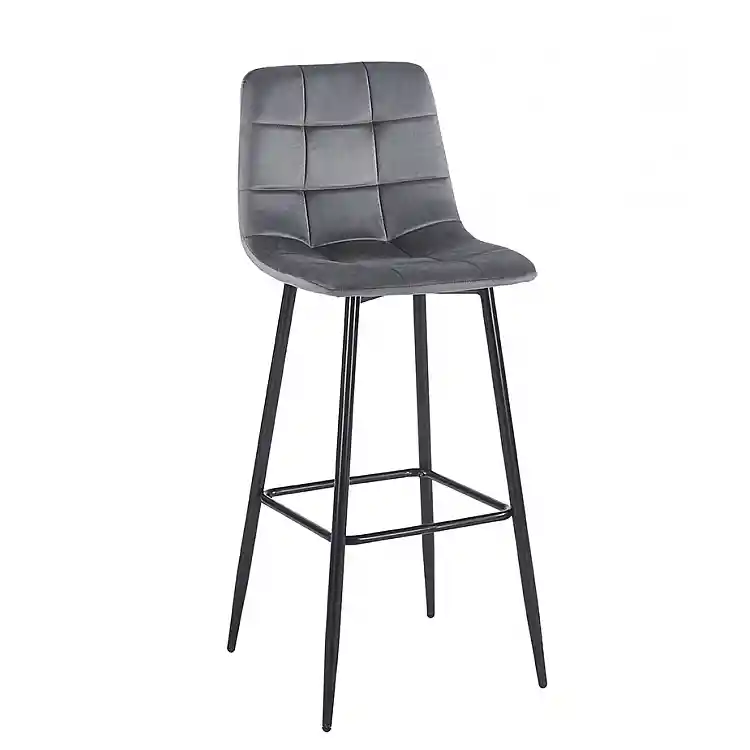 NORA GREY VELVET ΥΦΑΣΜΑ 75εκ. ΣΚΑΜΠΟ ΜΕΤΑΛΛΙΚΟ 45X42X75-110εκ.