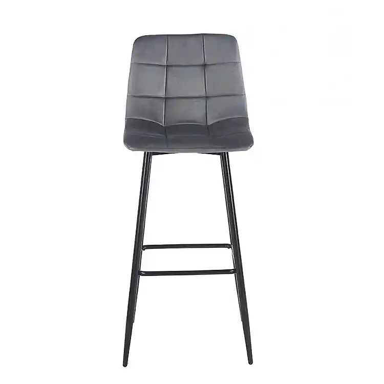 NORA GREY VELVET ΥΦΑΣΜΑ 75εκ. ΣΚΑΜΠΟ ΜΕΤΑΛΛΙΚΟ 45X42X75-110εκ.