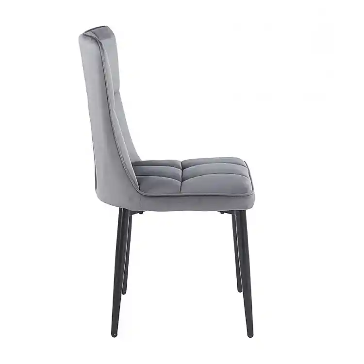 SELIN GREY VELVET ΥΦΑΣΜΑ ΚΑΡΕΚΛΑ ΜΕΤΑΛΛΙΚΗ 46X54X91εκ.