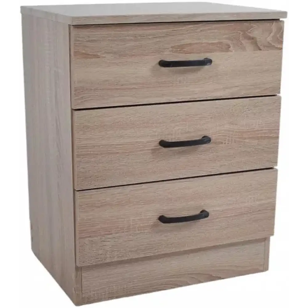 ΚΟΜΟΔΙΝΟ ΞΥΛΙΝΟ ΜΕ ΤΡΙΑ ΣΥΡΤΑΡΙΑ ΣΕ ΦΥΣΙΚΟ ΧΡΩΜΑ 48x38x60εκ. - Ankor 845026