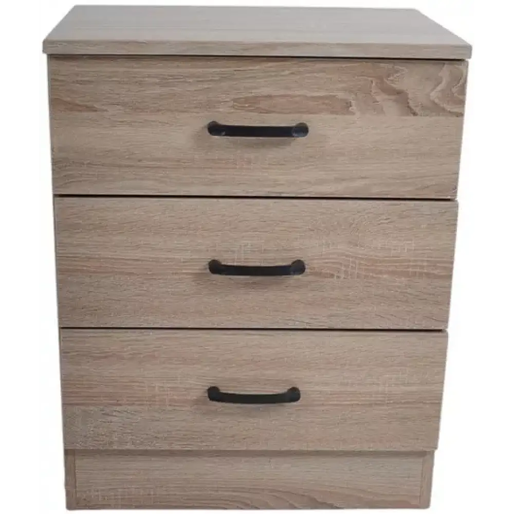 ΚΟΜΟΔΙΝΟ ΞΥΛΙΝΟ ΜΕ ΤΡΙΑ ΣΥΡΤΑΡΙΑ ΣΕ ΦΥΣΙΚΟ ΧΡΩΜΑ 48x38x60εκ. - Ankor 845026