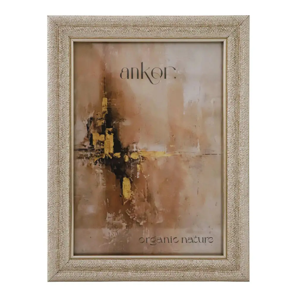 ΚΟΡΝΙΖΑ ΠΛΑΣΤΙΚΗ 15x20εκ. ΣΕ ΧΡΥΣΟ ΧΡΩΜΑ ΜΕ ΑΝΑΓΛΥΦΗ ΥΦΗ  - Ankor 12118-6