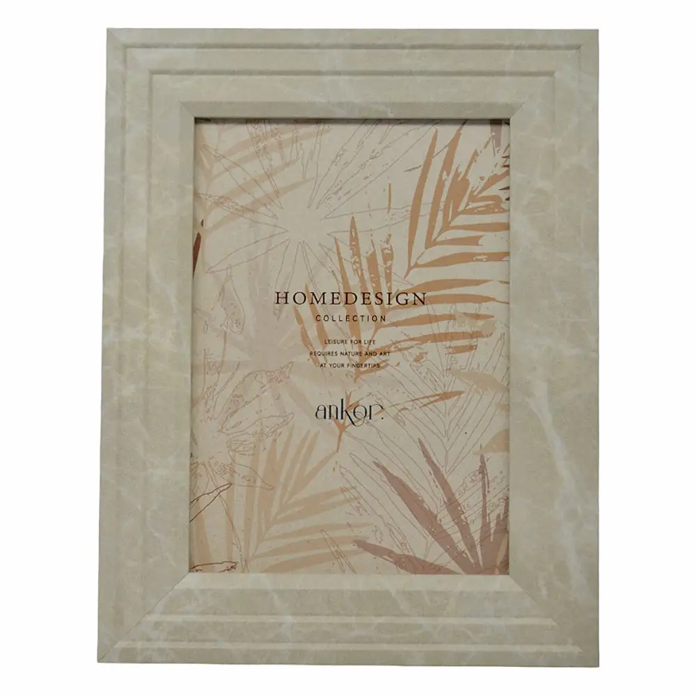 ΚΟΡΝΙΖΑ ΞΥΛΙΝΗ 13x18εκ. ΣΕ ΜΠΕΖ ΧΡΩΜΑ ΜΕ ΜΑΡΜΑΡΙΝΗ ΟΨΗ  - Ankor 13218-5