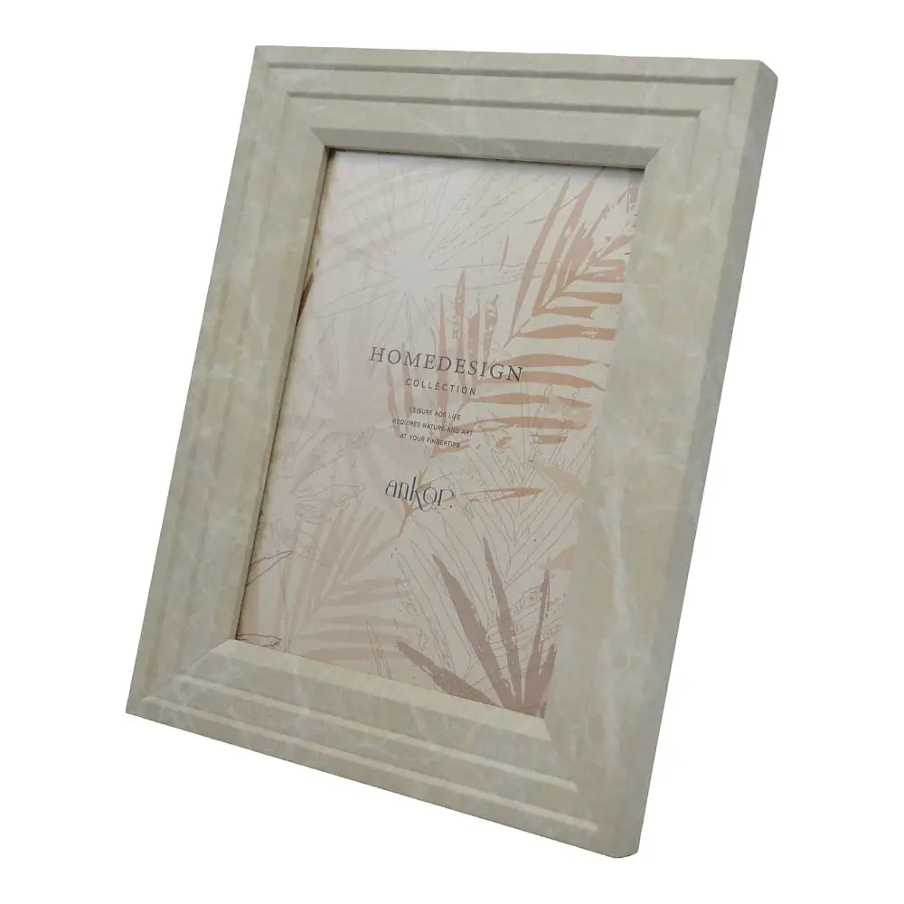 ΚΟΡΝΙΖΑ ΞΥΛΙΝΗ 13x18εκ. ΣΕ ΜΠΕΖ ΧΡΩΜΑ ΜΕ ΜΑΡΜΑΡΙΝΗ ΟΨΗ  - Ankor 13218-5