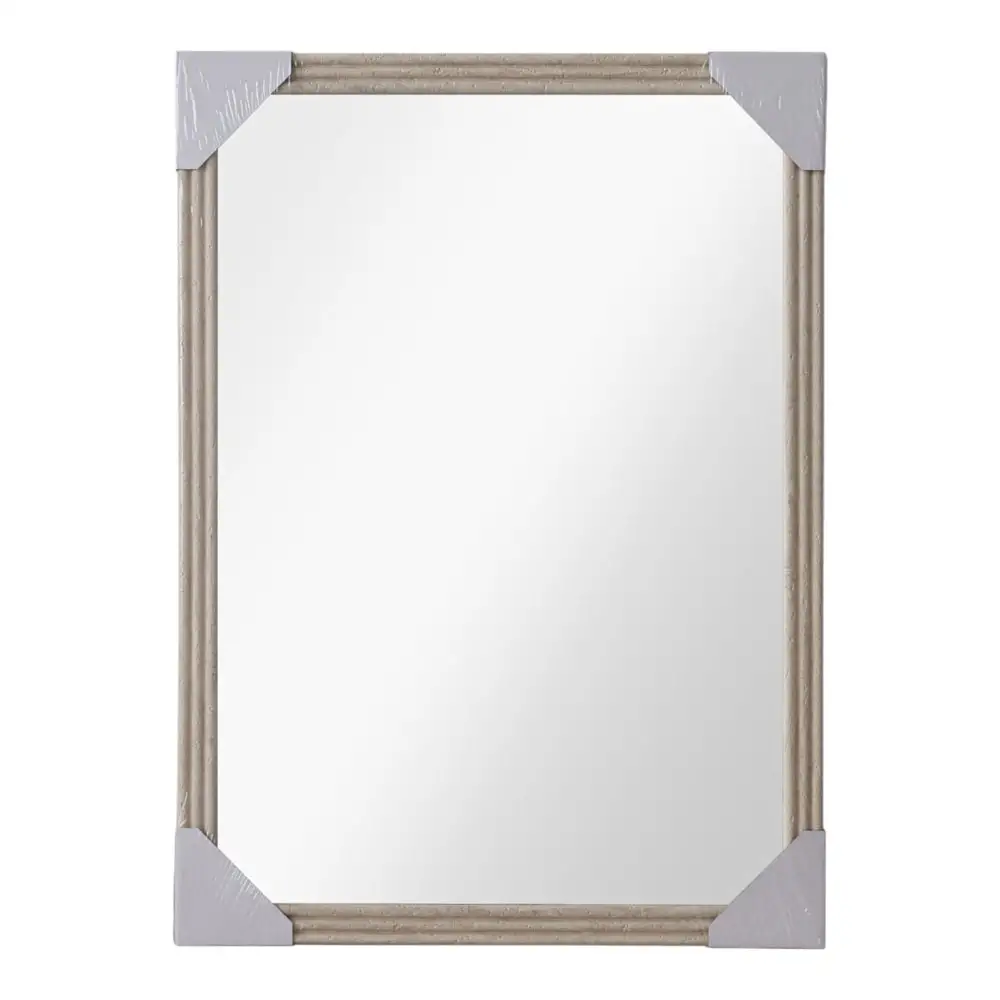 ΚΑΘΡΕΦΤΗΣ ΤΟΙΧΟΥ ΜΕ ΠΛΑΣΤΙΚΟ ΠΛΑΙΣΙΟ ΣΕ ΜΠΕΖ ΓΚΡΙ ΧΡΩΜΑ ΚΑΙ ΑΝΑΓΛΥΦΗ ΥΦΗ 50x70εκ.  - Ankor 3517-5070