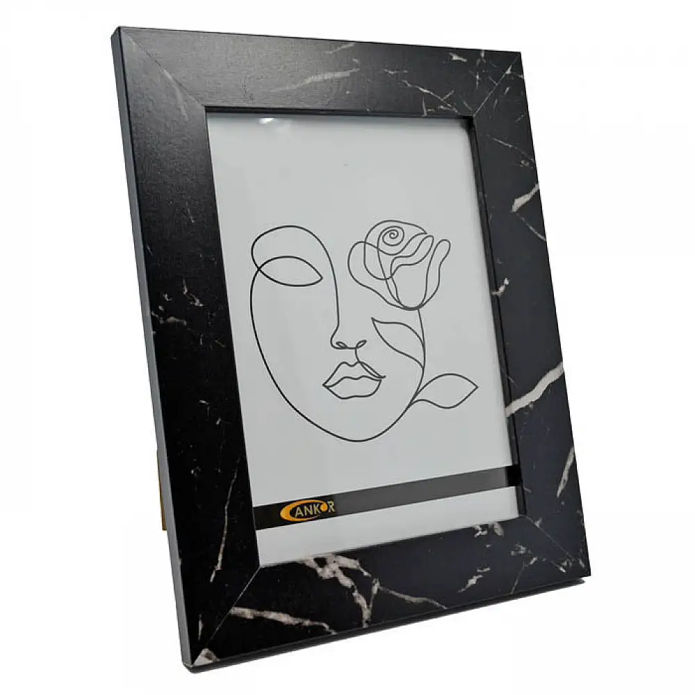 ΚΟΡΝΙΖΑ ΞΥΛΙΝΗ 13x18εκ.ΜΑΥΡΟ ΜΑΡΜΑΡΟ  - Ankor 5007-5
