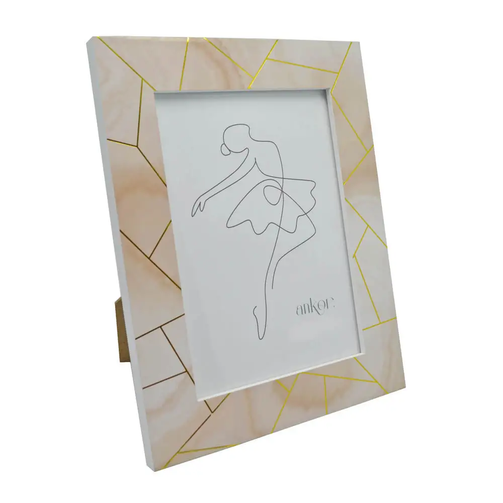 ΚΟΡΝΙΖΑ ΞΥΛΙΝΗ 15x20εκ. ΜΠΕΖ ΧΡΥΣΟ  - Ankor 6007-6