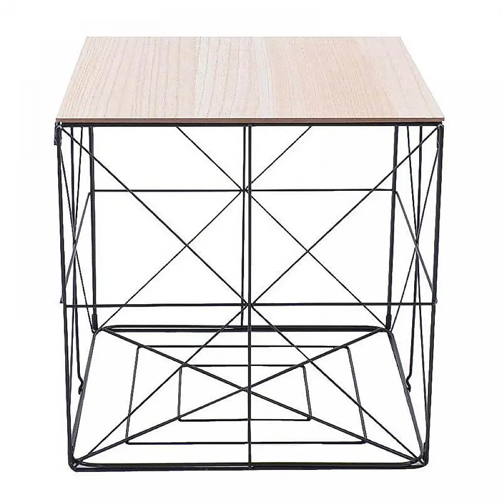 ΤΡΑΠΕΖΑΚΙ ΑΝΑΔΙΠΛΟΥΜΕΝΟ ΞΥΛΟ ΜΕΤΑΛΛΟ 35x35x35εκ. - Ankor 806454