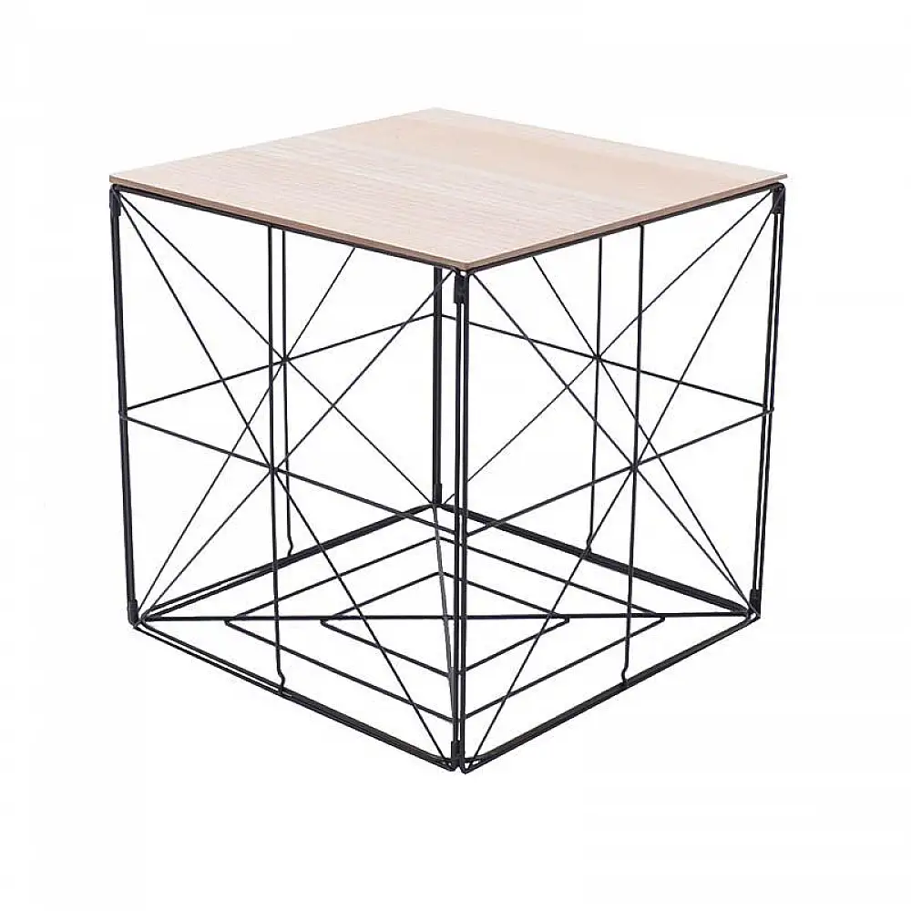 ΤΡΑΠΕΖΑΚΙ ΑΝΑΔΙΠΛΟΥΜΕΝΟ ΞΥΛΟ ΜΕΤΑΛΛΟ 40x40x40εκ.  - Ankor 806461