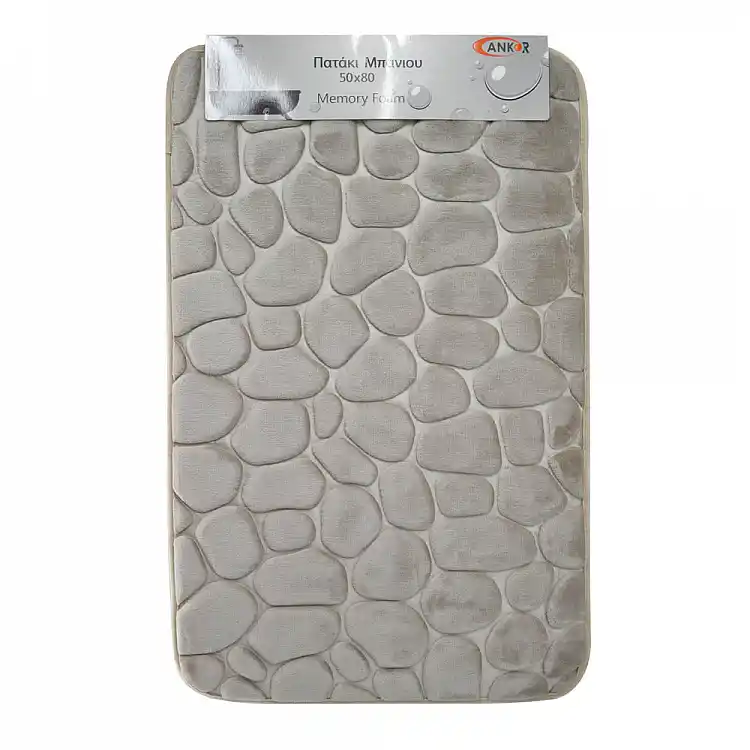 ΠΑΤΑΚΙ ΜΠΑΝΙΟΥ MEMORY FOAM ΜΠΕΖ ΒΟΤΣΑΛΟ ΜΕ SBR 50x80εκ. - Ankor 807864