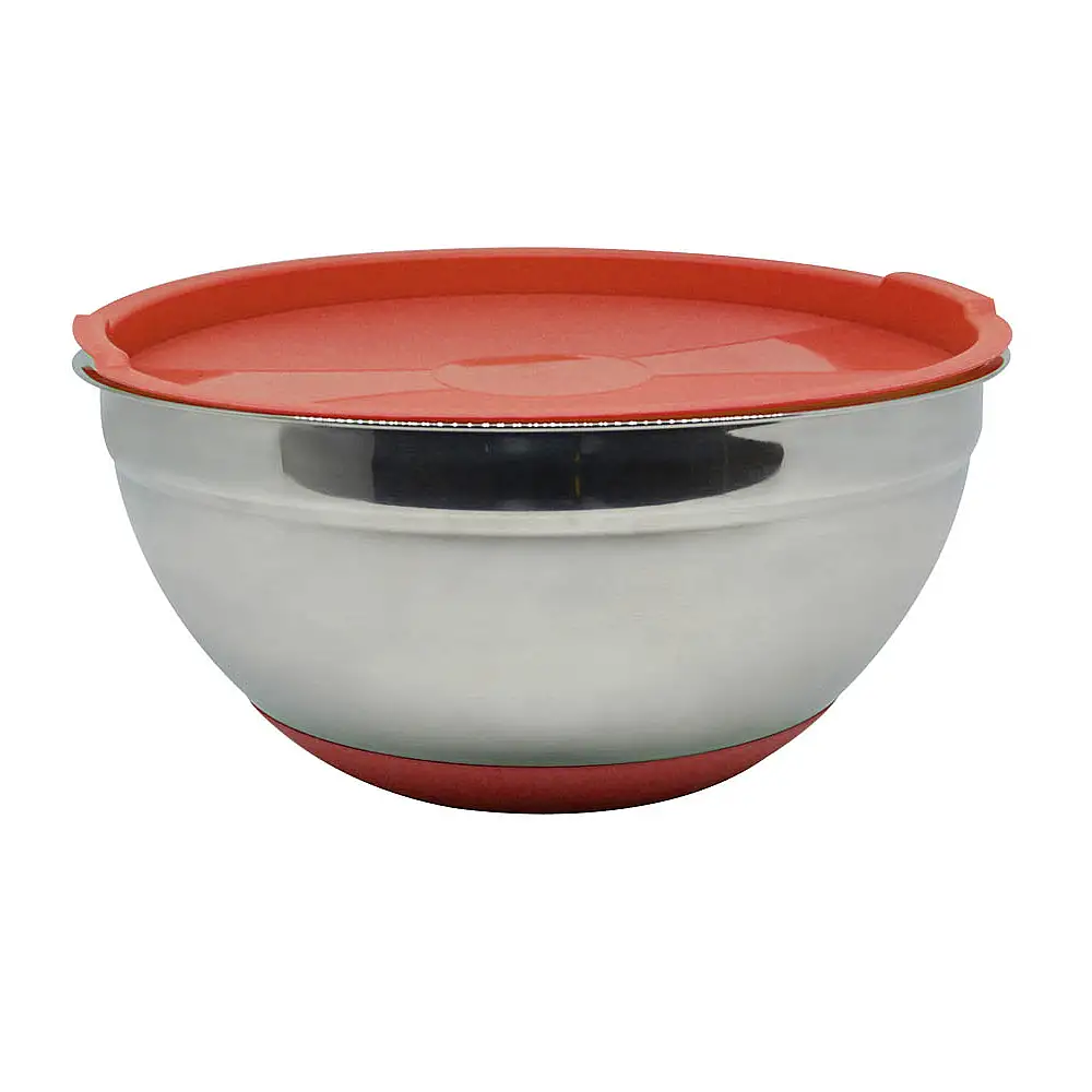 ΜΠΟΛ INOX ΜΕ ΚΟΚΚΙΝΟ ΚΑΠΑΚΙ ΚΑΙ ΒΑΣΗ ΣΙΛΙΚΟΝΗΣ 5,2lt  - Ankor 809592