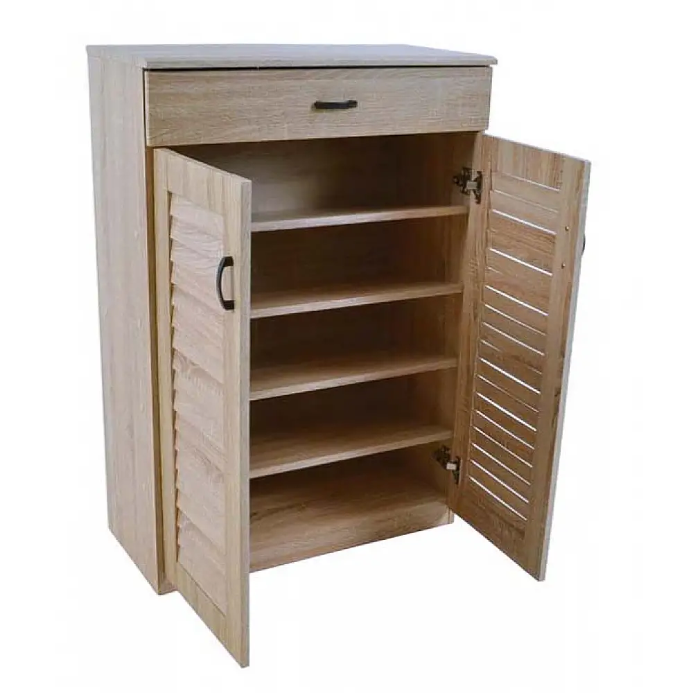 ΠΑΠΟΥΤΣΟΘΗΚΗ ΝΤΟΥΛΑΠΙ ΜΕ ΣΥΡΤΑΡΙ ΞΥΛΙΝΟ 68x32x98εκ. ΣΕ ΦΥΣΙΚΟ ΧΡΩΜΑ  - Ankor 810703