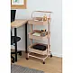ΜΑΝΑΒΗΣ ΤΡΟΛΕΪ ΜΕΤΑΛΛΙΚΟΣ ΜΕ ΧΕΙΡΟΛΑΒΗ DUSTY PINK 43x36x86 εκ. - Ankor 815470