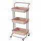 ΜΑΝΑΒΗΣ ΤΡΟΛΕΪ ΜΕΤΑΛΛΙΚΟΣ ΜΕ ΧΕΙΡΟΛΑΒΗ DUSTY PINK 43x36x86 εκ. - Ankor 815470