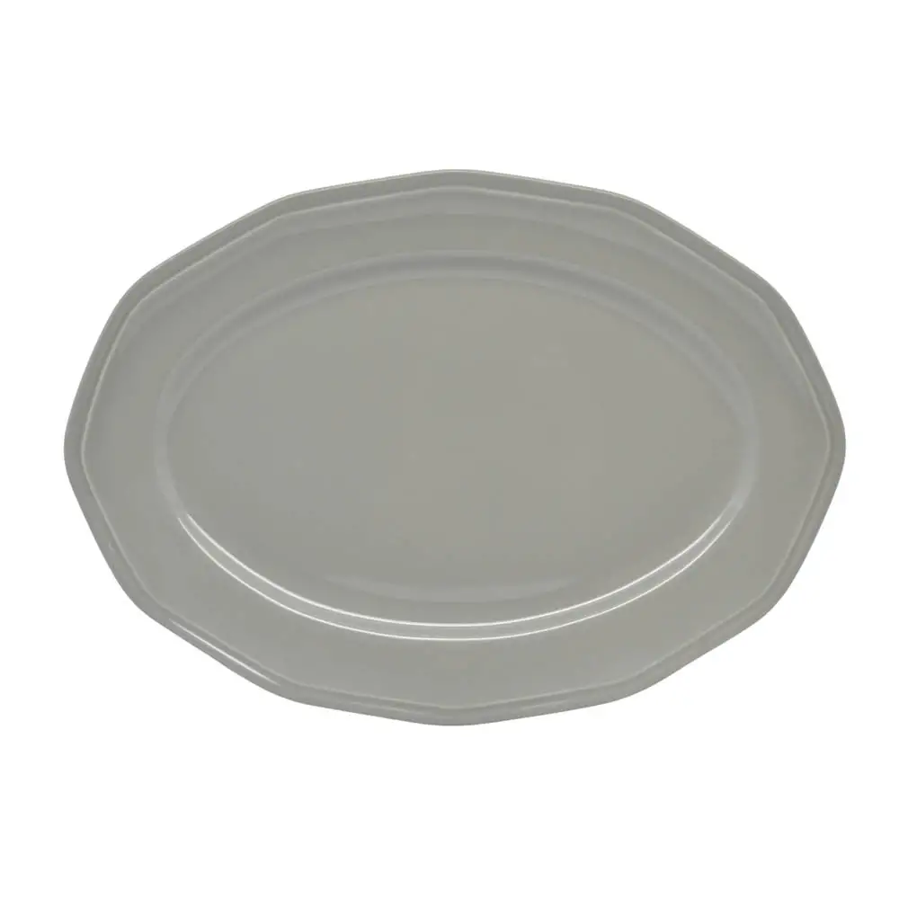 ΠΙΑΤΕΛΑ ΟΒΑΛ PREMIUM CLASSIC ΠΟΡΣΕΛΑΝΙΝΗ ΓΚΡΙ 36εκ.  - Ankor 8252-05