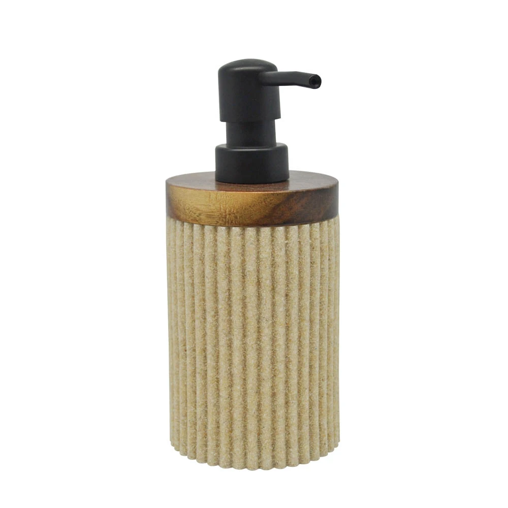 DISPENSER ΠΟΛΥΕΣΤΕΡΙΚΟ ΜΠΕΖ ΜΕ ΞΥΛΟ ΑΚΑΚΙΑΣ 7,9x7,9x17,5εκ. - Ankor 829491