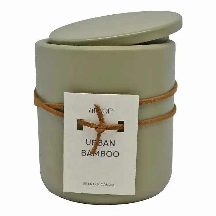 ΑΡΩΜΑΤΙΚΟ ΚΕΡΙ URBAN BAMBOO ΣΕ ΤΣΙΜΕΝΤΕΝΙΟ ΔΟΧΕΙΟ ΜΕ ΚΑΠΑΚΙ 8,8x8,8x10εκ.  - Ankor 833108