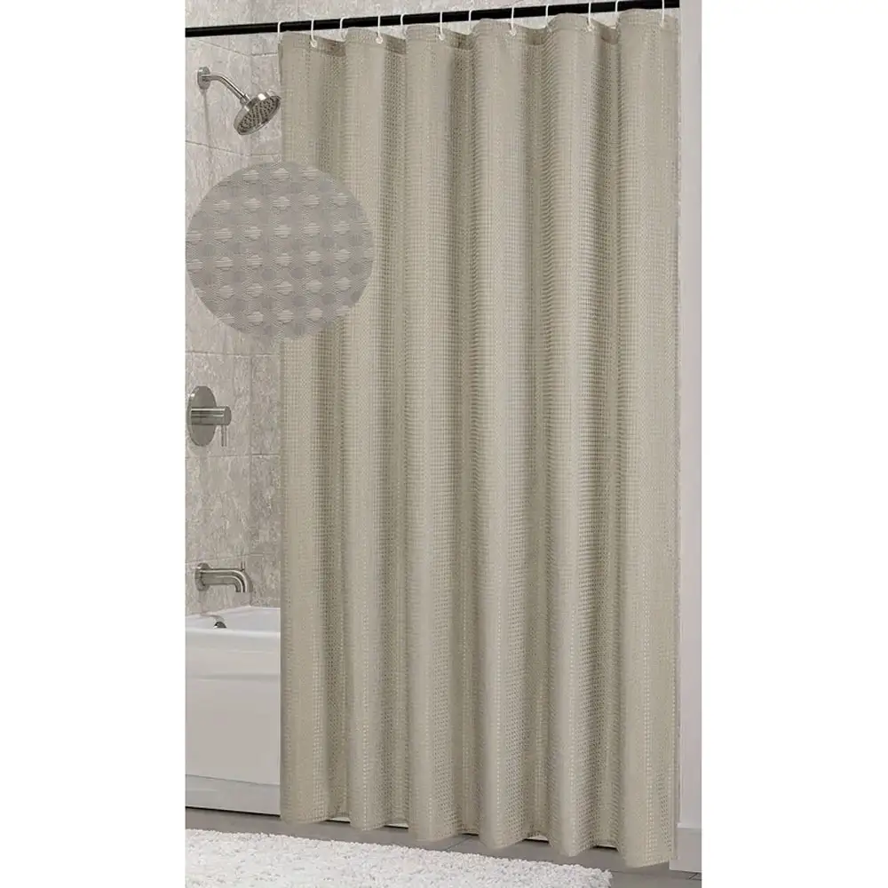 ΚΟΥΡΤΙΝΑ ΠΟΛΥΕΣΤΕΡΙΚΗ 180x180εκ 115gsm ΜΕ 12 ΚΡΙΚΟΥΣ ΣΕ ΜΠΕΖ ΧΡΩΜΑ  - Ankor 835157