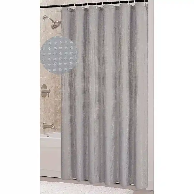 ΚΟΥΡΤΙΝΑ ΠΟΛΥΕΣΤΕΡΙΚΗ 180x200εκ 115gsm ΜΕ 12 ΚΡΙΚΟΥΣ ΣΕ ΓΚΡΙ ΧΡΩΜΑ  - Ankor 835171
