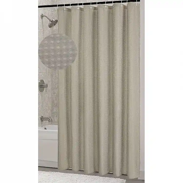 ΚΟΥΡΤΙΝΑ ΠΟΛΥΕΣΤΕΡΙΚΗ 180x200εκ 115gsm ΜΕ 12 ΚΡΙΚΟΥΣ ΣΕ ΜΠΕΖ ΧΡΩΜΑ  - Ankor 835188
