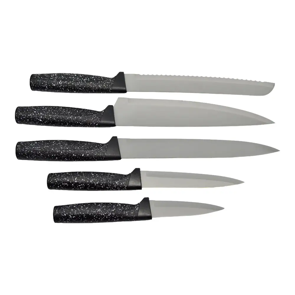 ΣΕΤ 5 ΜΑΧΑΙΡΙΑ ΜΕ ΕΠΙΤΡΑΠΕΖΙΑ ΒΑΣΗ ΣΕ ΜΑΥΡΟ ΧΡΩΜΑ  - Ankor 835904