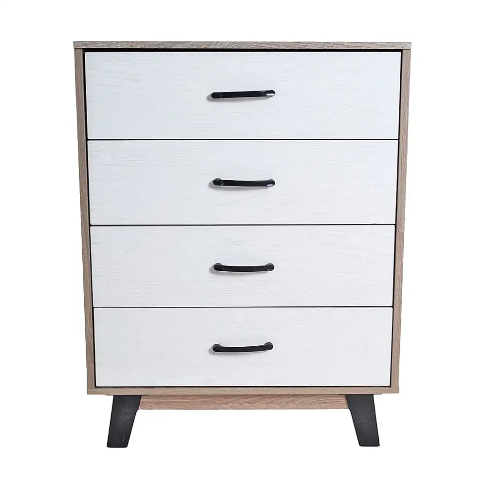 ΣΥΡΤΑΡΙΕΡΑ ΞΥΛΙΝΗ ΜΕ 4 ΣΥΡΤΑΡΙΑ ΣΕ ΑΣΠΡΟ ΚΑΙ ΦΥΣΙΚΟ ΧΡΩΜΑ 80x40x93εκ.  - Ankor 837229