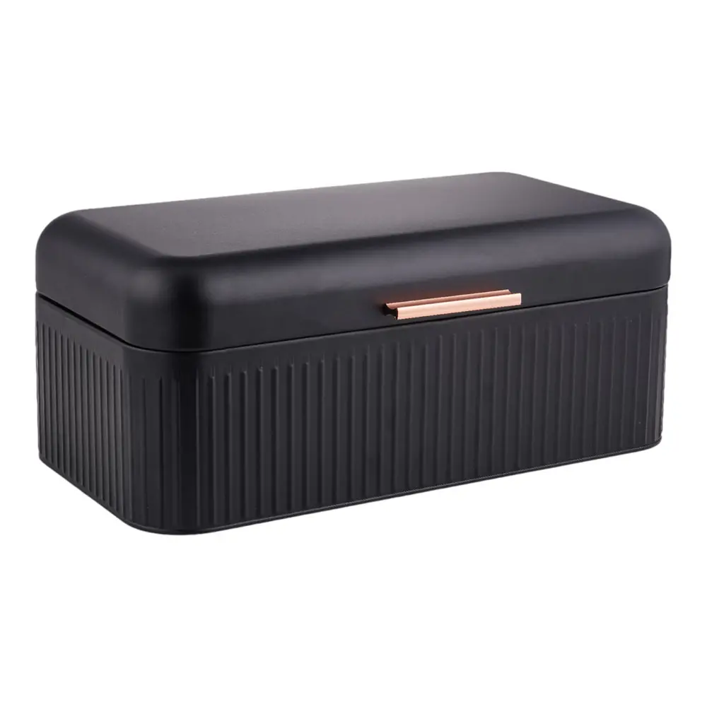 ΨΩΜΙΕΡΑ ΜΕΤΑΛΛΙΚΗ ΜΑΥΡΗ ΜΕ ROSE GOLD ΛΑΒΗ 42,2x22,4x17εκ. - Ankor 838585