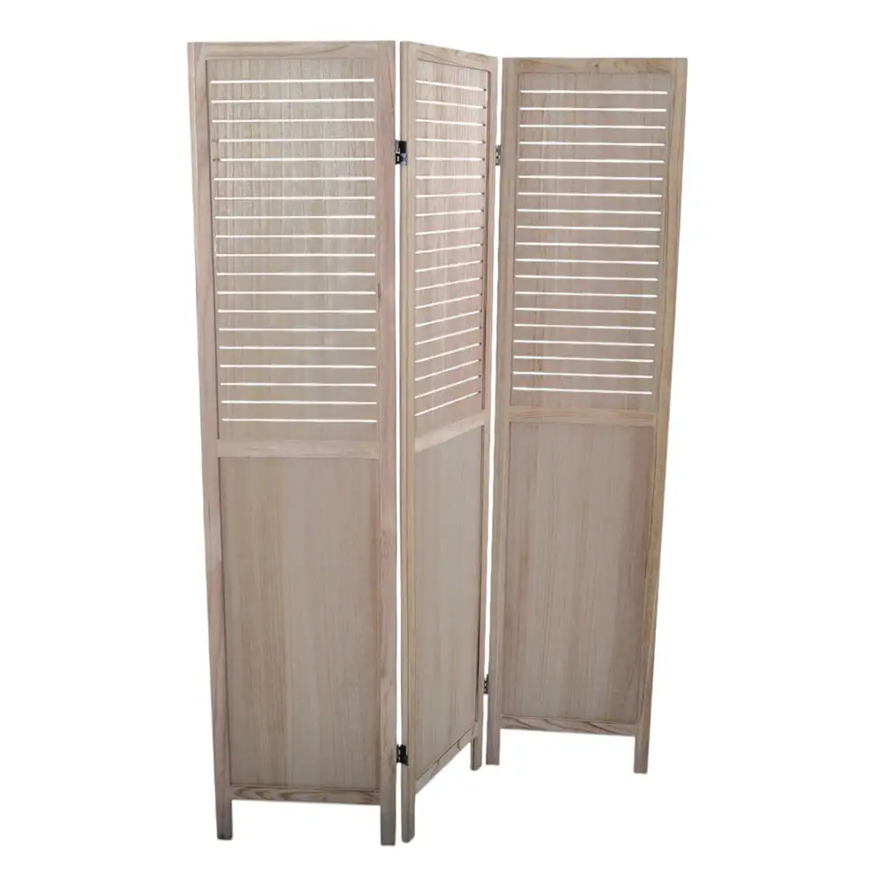 ΠΑΡΑΒΑΝ ΞΥΛΙΝΟ ΤΡΙΠΛΟ ΣΕ ΦΥΣΙΚΟ ΧΡΩΜΑ 120x6x170εκ. - Ankor 839070