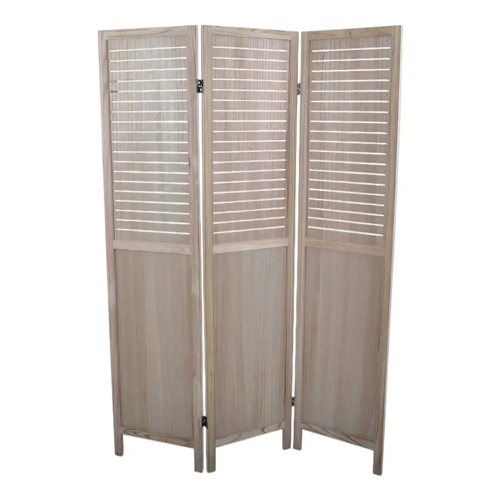 ΠΑΡΑΒΑΝ ΞΥΛΙΝΟ ΤΡΙΠΛΟ ΣΕ ΦΥΣΙΚΟ ΧΡΩΜΑ 120x6x170εκ. - Ankor 839070