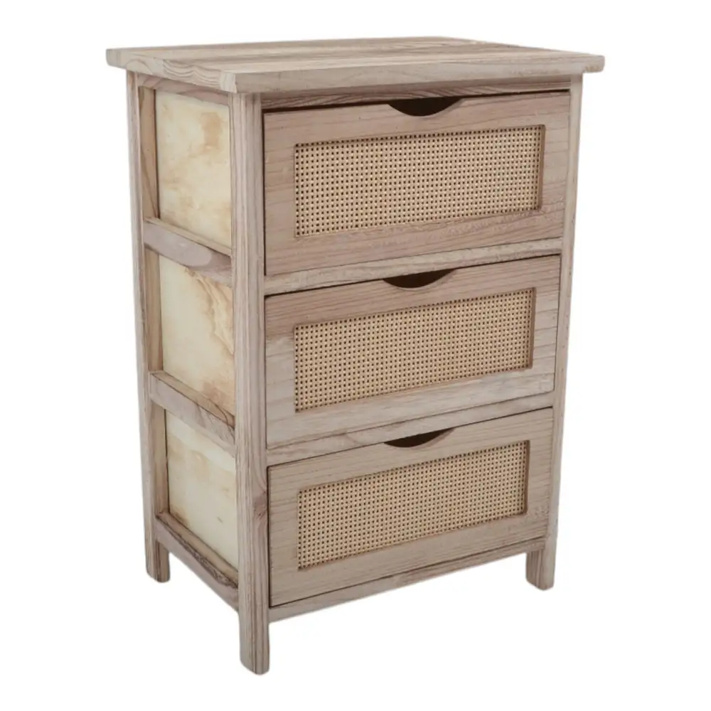 ΣΥΡΤΑΡΙΕΡΑ ΞΥΛΙΝΗ ΜΕ 3 ΣΥΡΤΑΡΙΑ ΡΑΤΑΝ ΣΕ ΦΥΣΙΚΟ ΧΡΩΜΑ 40x29x58εκ. - Ankor 839124