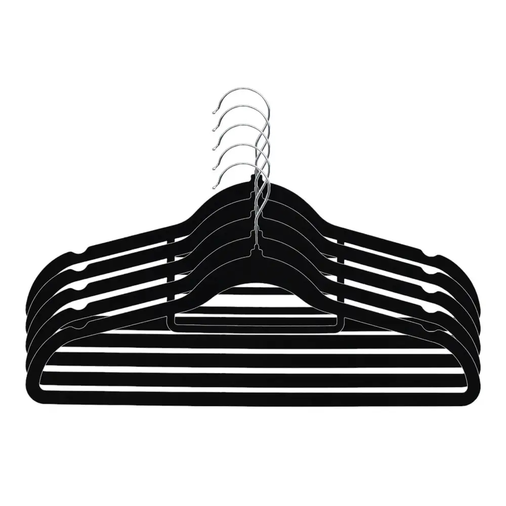 ΣΕΤ 5  ΚΡΕΜΑΣΤΡΕΣ ΑΝΤΙΟΛΙΣΘΗΤΙΚΕΣ ΜΕΤΑΛΛΙΚΕΣ ΜΕ ΒΕΛΟΥΔΙΝΗ ΕΠΕΝΔΥΣΗ  ΣΕ ΜΑΥΡΟ ΧΡΩΜΑ  - Ankor 841370