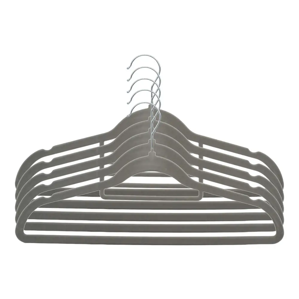 ΣΕΤ 5  ΚΡΕΜΑΣΤΡΕΣ ΑΝΤΙΟΛΙΣΘΗΤΙΚΕΣ ΜΕΤΑΛΛΙΚΕΣ ΜΕ ΒΕΛΟΥΔΙΝΗ ΕΠΕΝΔΥΣΗ  ΣΕ ΓΚΡΙ ΧΡΩΜΑ  - Ankor 841387